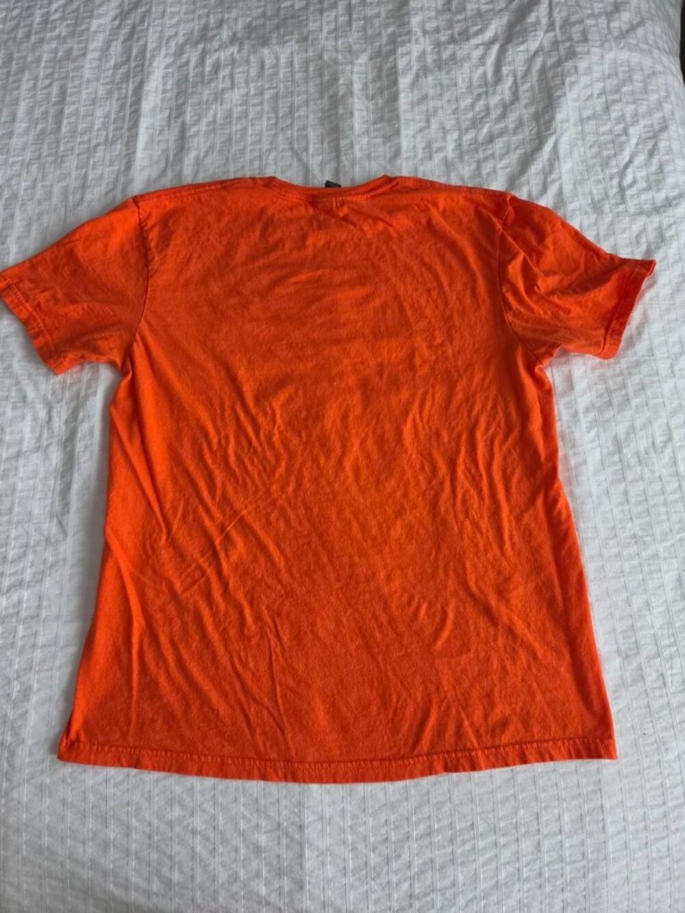 Gildan Softstyle Men's Orange "Say Yes" Graphic T-Shirt Size L 100% Cotton Seaml - Picture 7 of 8